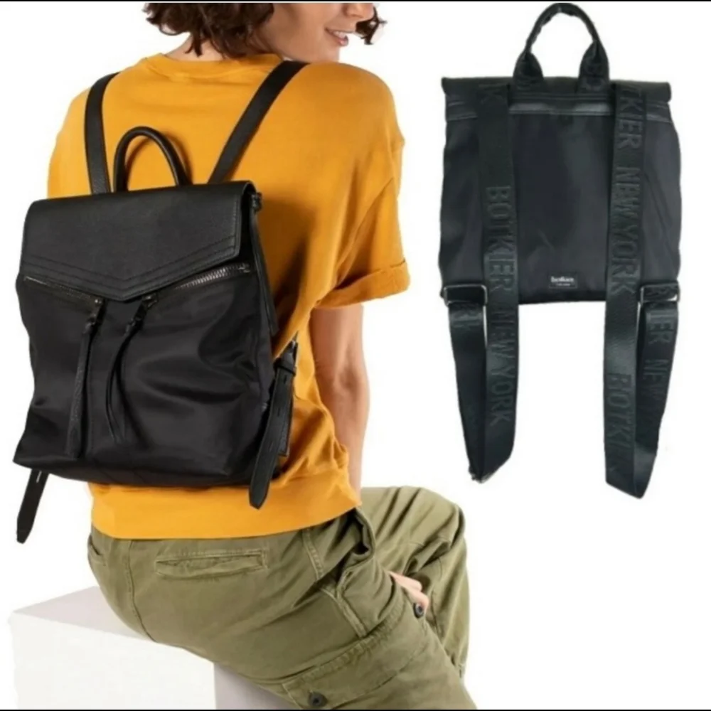 New Botkier New York  Backpack Black Vegan Leather - Picture 3 of 16